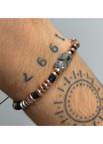 Pulsera ARÁN plata y semipreciosas