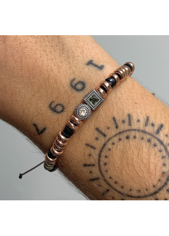 Pulsera ARÁN plata y semipreciosas