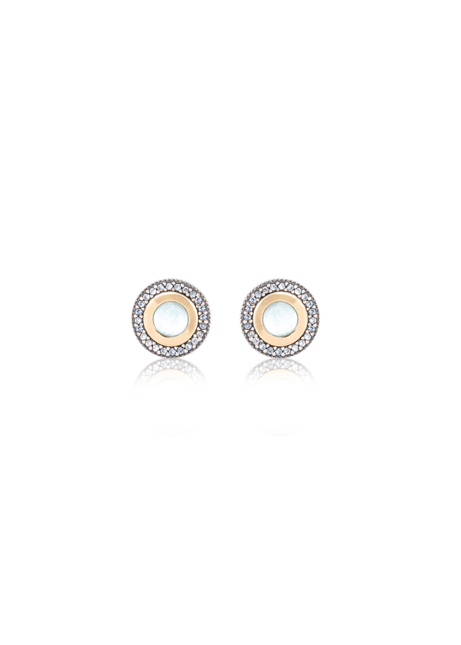 Pendientes IRATI plata aguamarina