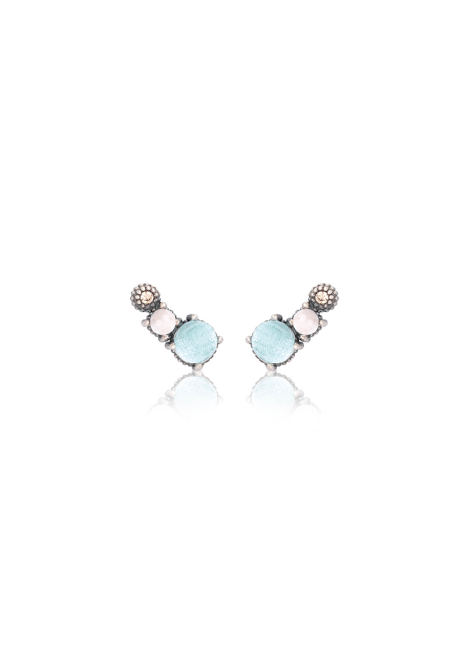 Pendientes SANTA FE plata y aguamarina