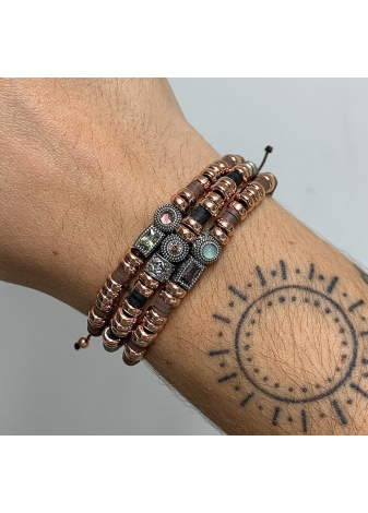 Pulsera ARÁN plata y semipreciosas