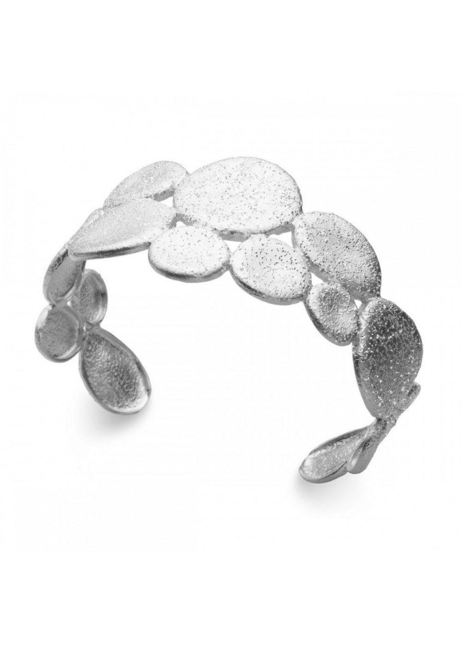 Pulsera esclava plata con textura