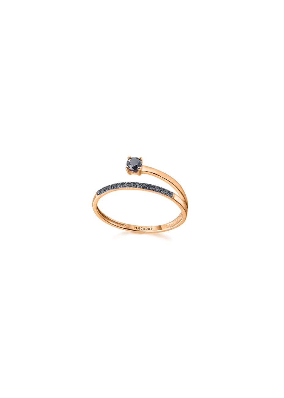 Anillo NOMAD oro rosa y diamantes negros