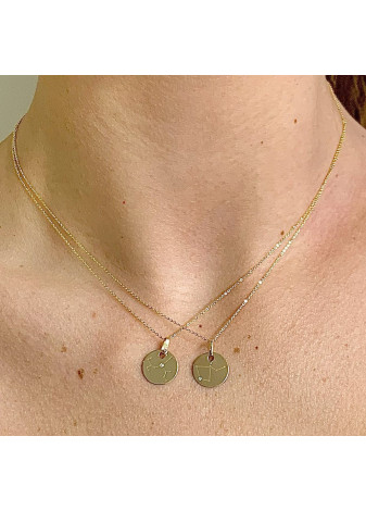 Colgante constelación horóscopo oro y diamante