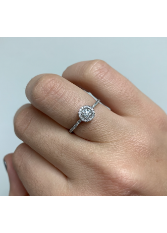 Anillo oro blanco y diamantes