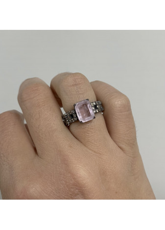 Anillo WINDOWS plata, oro y semipreciosas