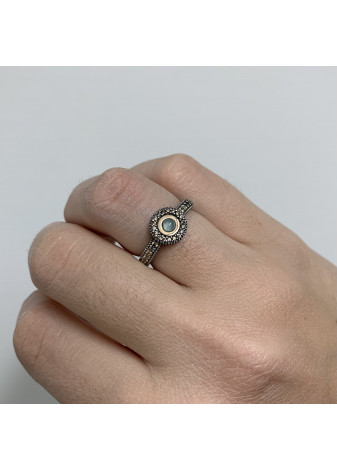Anillo SUNFIELD GORBEIA plata y semipreciosas
