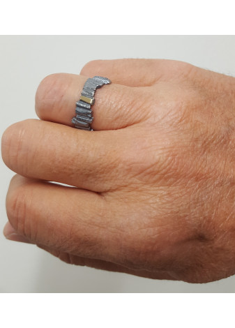 Anillo MSMAN plata y oro