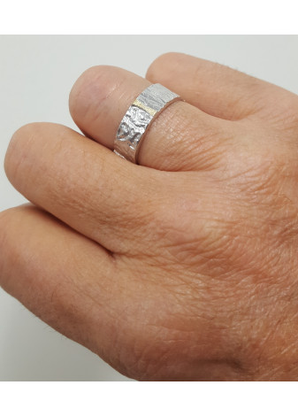 Anillo MSMAN plata y oro