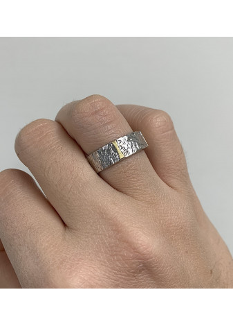 Anillo MSMAN plata y oro