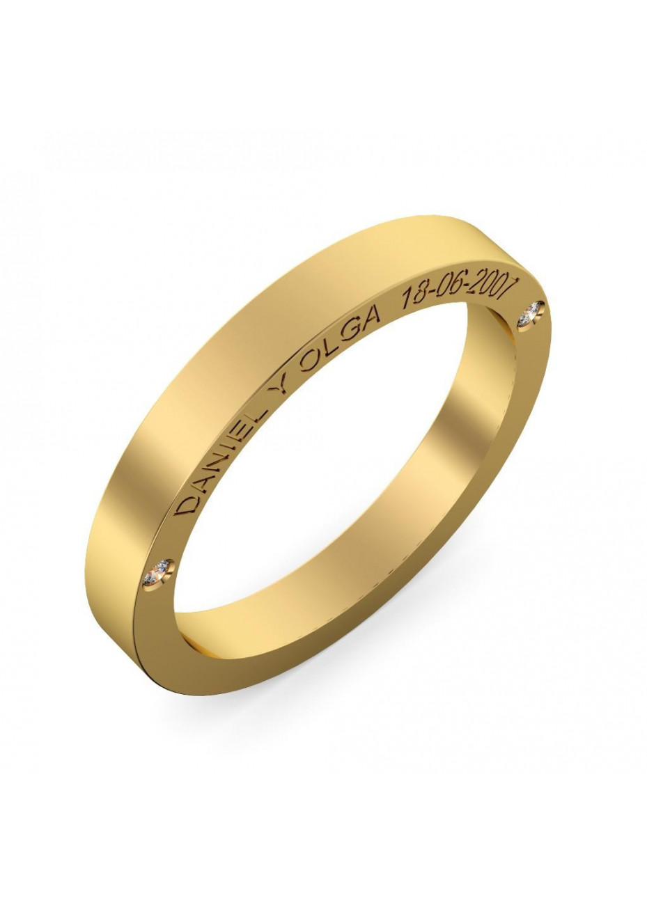 Alianza oro amarillo personalizada Alianza oro amarillo personalizada