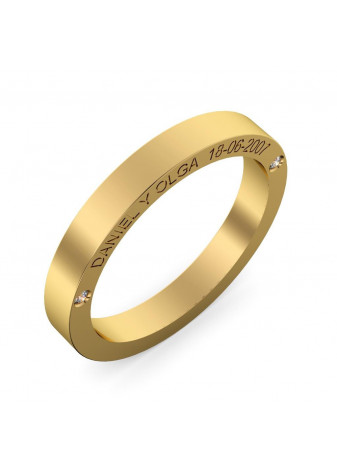 Alianza oro blanco personalizada