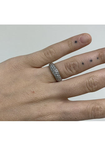 Anillo oro blanco y diamantes