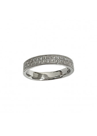 Anillo oro blanco y diamantes