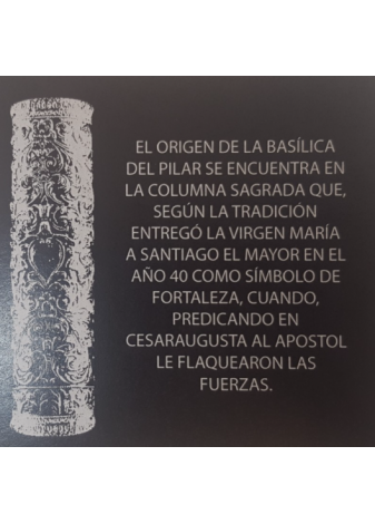 Colgante columna plata Virgen del Pilar