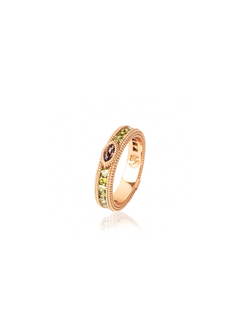 Anillo SUNFIELD plata y semipreciosas