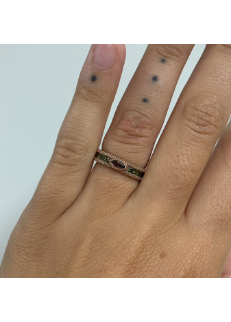 Anillo SUNFIELD plata y semipreciosas