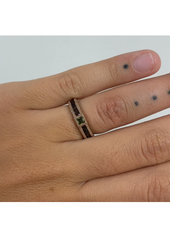 Anillo SUNFIELD plata y semipreciosas