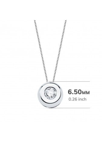 Colgante de oro blanco y diamante