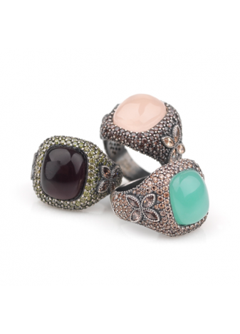 Anillo SUNFIELD cuarzo rosa