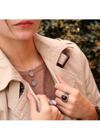 Anillo SUNFIELD cuarzo rosa