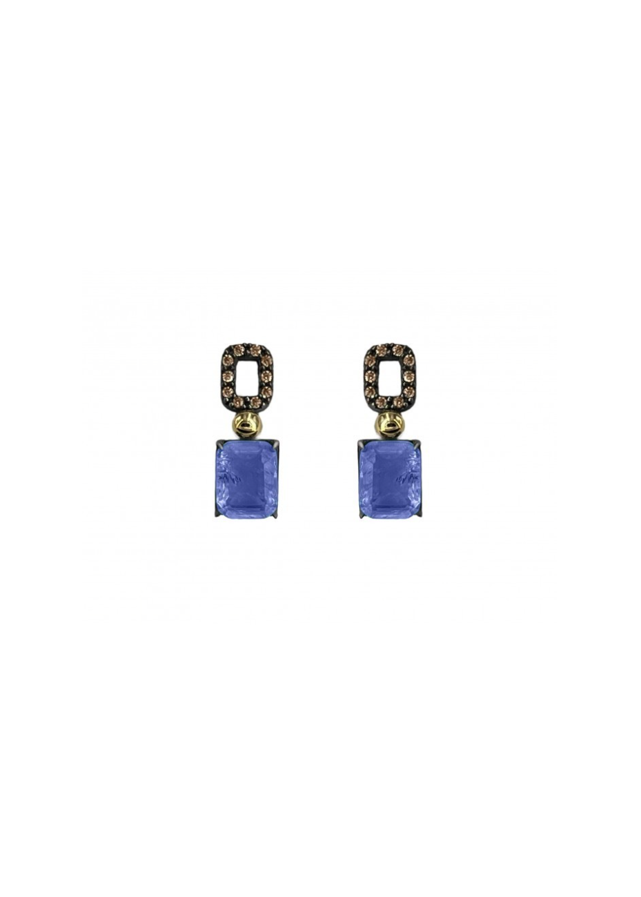 Pendientes WINDOWS plata, oro y semipreciosas