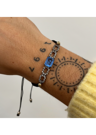 Pulsera WINDOWS plata, oro y semipreciosas