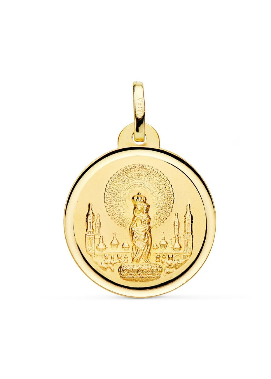 Medalla oro bisel Virgen del Pilar 20MM