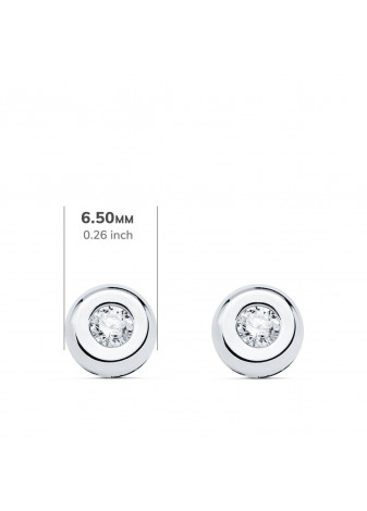 Pendientes oro blanco con diamantes 0,20ct