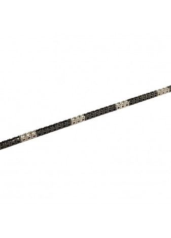 Pulsera Riviére oro blanco y diamantes