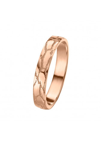Alianza de oro blanco con textura
