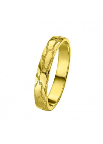 Alianza de oro blanco con textura