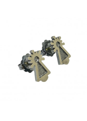 Pendientes Virgen del Pilar plata XL