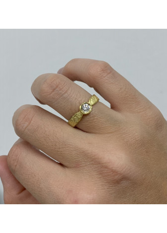 Anillo oro y diamante 0,25cts