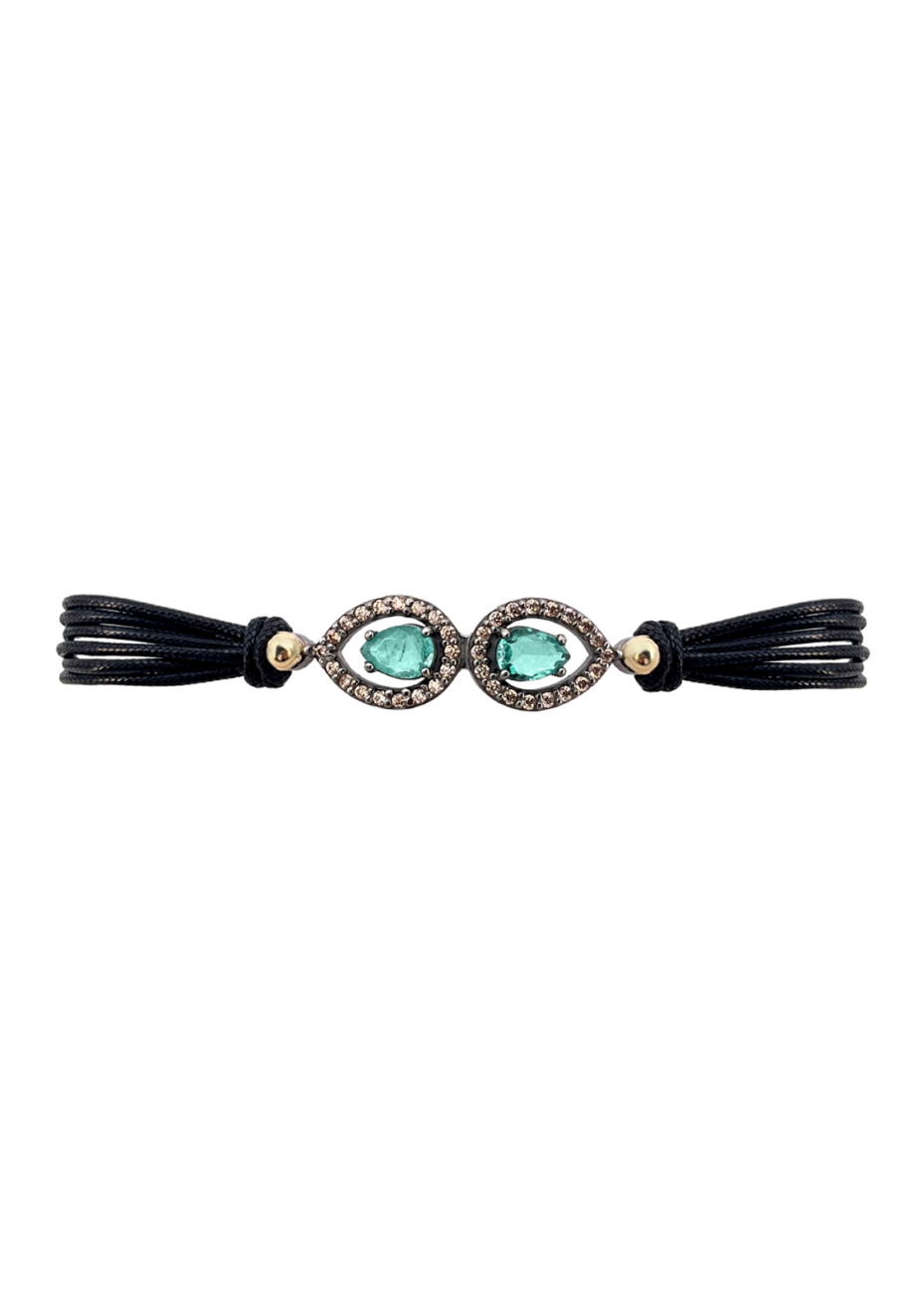 Pulsera plata, oro y piedras semipreciosas Pulsera plata, oro y piedras semipreciosas