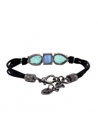 Pulsera plata y piedras semipreciosas