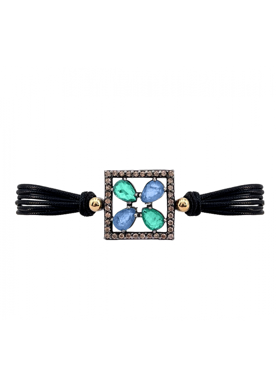 Pulsera plata, oro y piedras semipreciosas Pulsera plata, oro y piedras semipreciosas