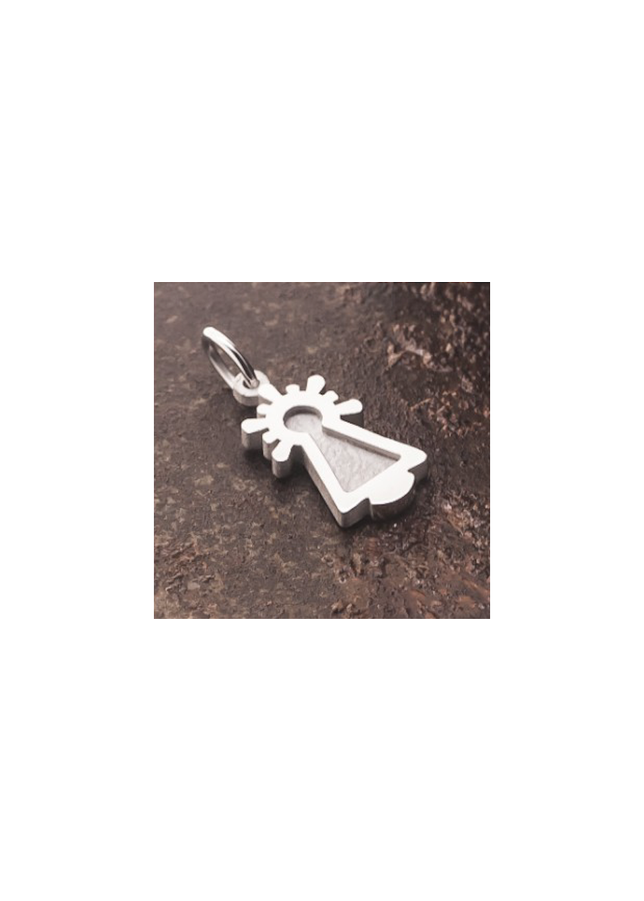 Colgante Virgen del Pilar oro blanco