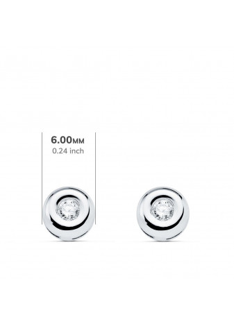 Pendientes oro blanco y diamantes 0,14cts