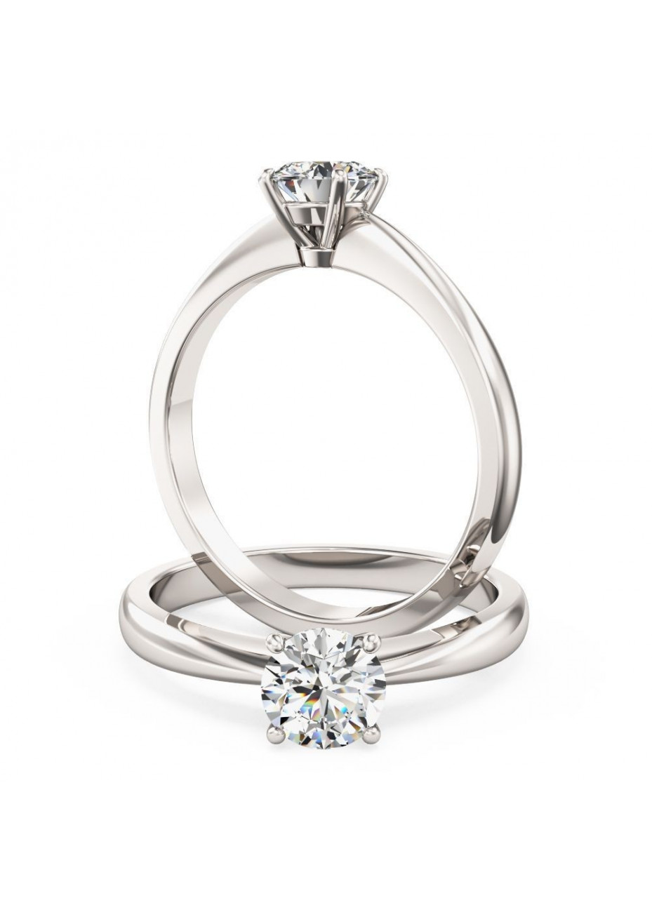 Anillo platino con diamante 0,45cts