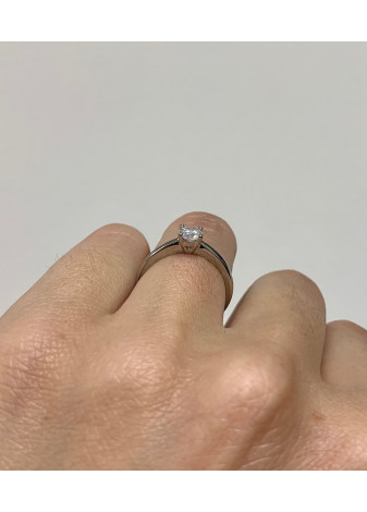 Anillo platino con diamante 0,45cts