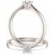 Solitario platino con diamante de 0,34ct