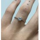 Solitario platino con diamante de 0,35ct