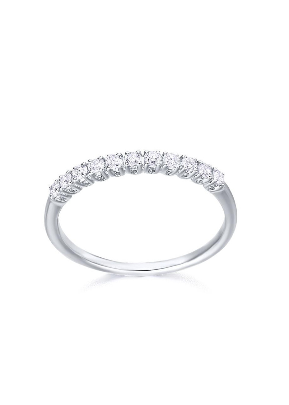 Media alianza oro blanco y diamantes