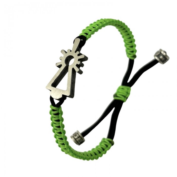 Pulsera Virgen del Pilar nylon verde