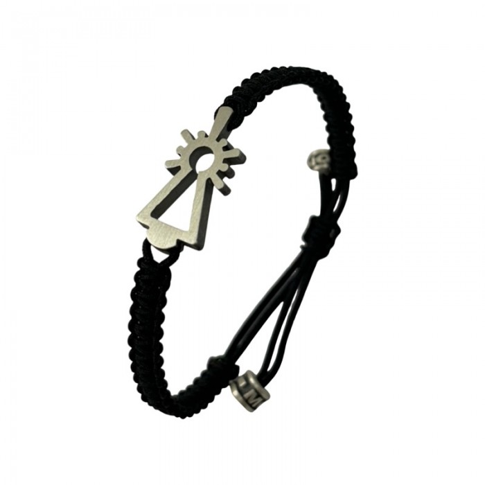 Pulsera Virgen del Pilar nylon negra