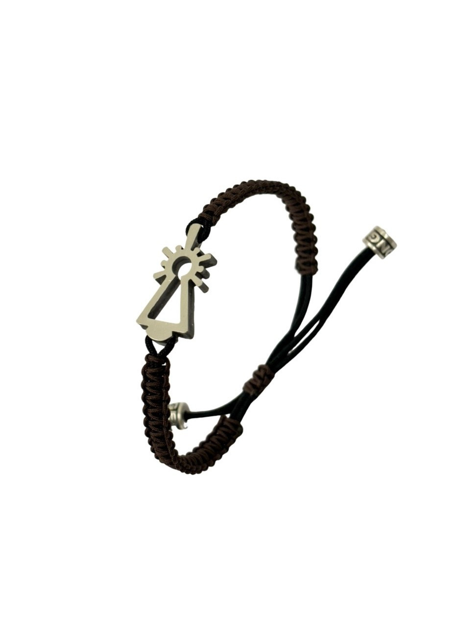 Pulsera Virgen del Pilar nylon marrón Pulsera Virgen del Pilar nylon marrón