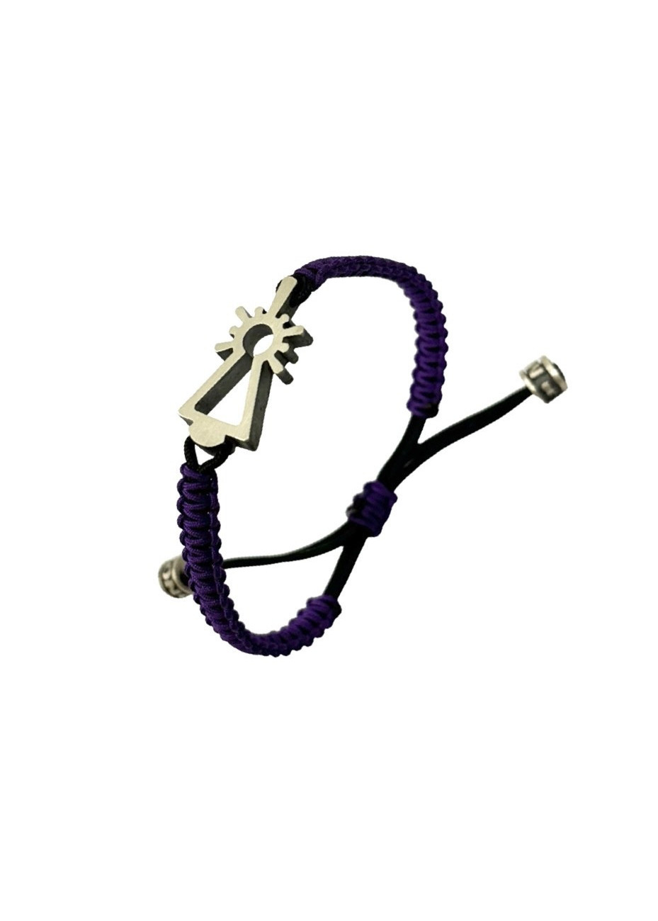 Pulsera Virgen del Pilar nylon morada Pulsera Virgen del Pilar nylon morada