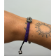 Pulsera Virgen del Pilar nylon morada