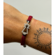 Pulsera Virgen del Pilar nylon roja